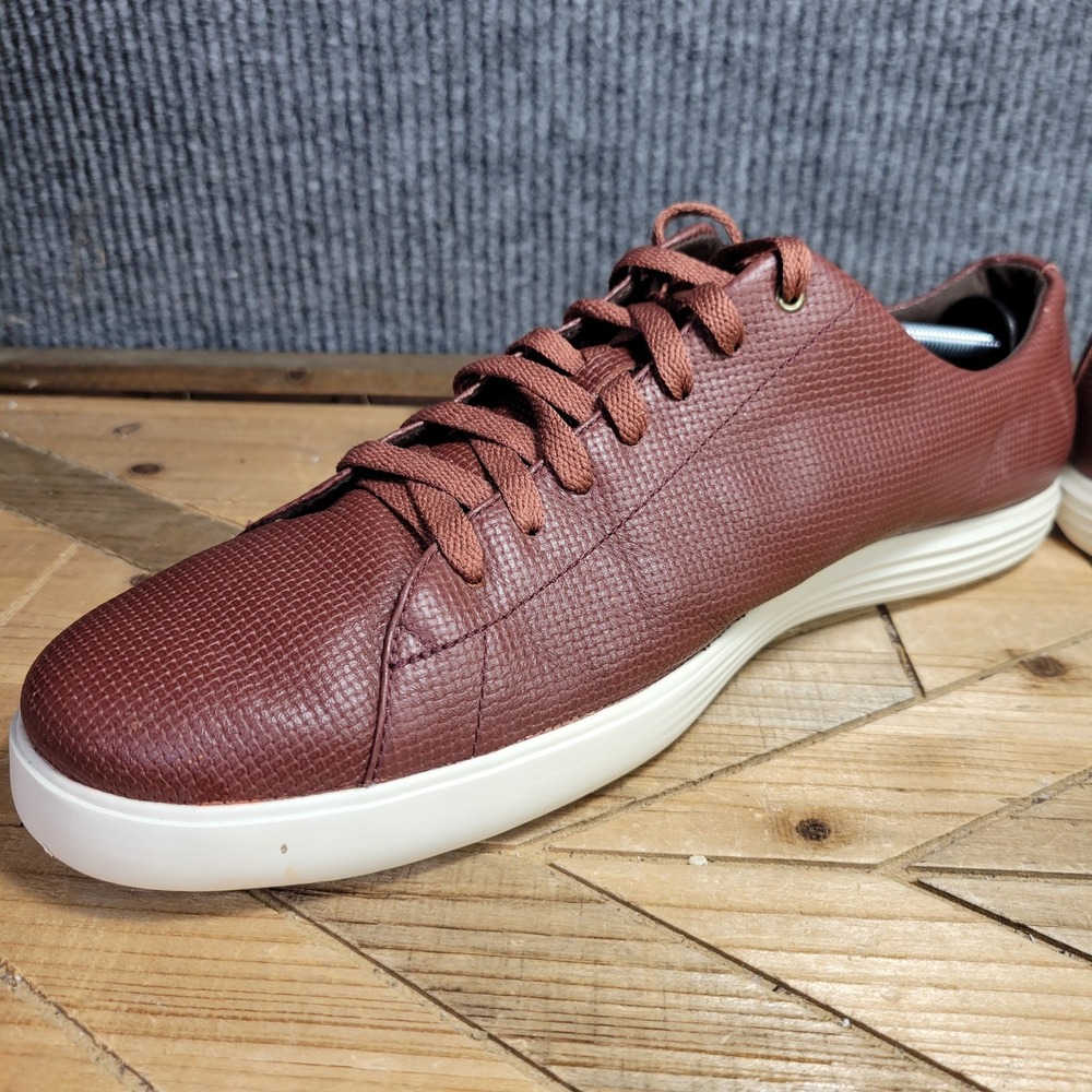 Cole Haan Grand ØS Crosscourt Mens 13 Rum Raisin Casual Leather Sneaker Shoes - Picture 5 of 13